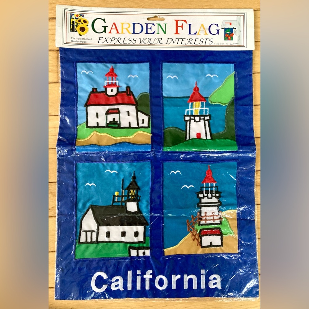 California Appliqued Garden Flag (13” x 18”)